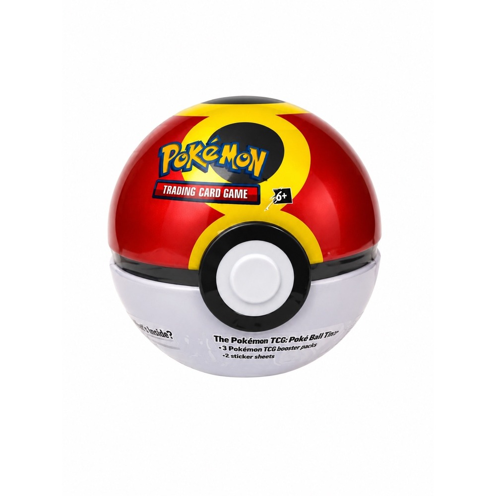 Pokemon TCG Level Ball Tin 3 Booster Packs 2 Sticker Sheets Factory Sealed L25